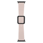 สายซิลิโคนหัวเข็มขัดสี่เหลี่ยมสีดำ สำหรับ Apple Watch Series, 7 45มม. / 6&SE&5&4 44มม. / 3&2&1 42มม., 7 41มม. / 6&SE&5&4 40มม. / 3&2&1 38มม.