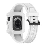 สายซิลิโคนแบบบูรณาการสำหรับ Apple Watch Series, 7 45มม. / 6&SE&5&4 44มม. / 3&2&1 42มม., 7 41มม. / 6&SE&5&4 40มม. / 3&2&1 38มม.