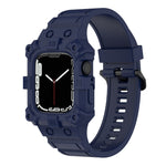 สายซิลิโคนแบบบูรณาการสำหรับ Apple Watch Series, 7 45มม. / 6&SE&5&4 44มม. / 3&2&1 42มม., 7 41มม. / 6&SE&5&4 40มม. / 3&2&1 38มม.