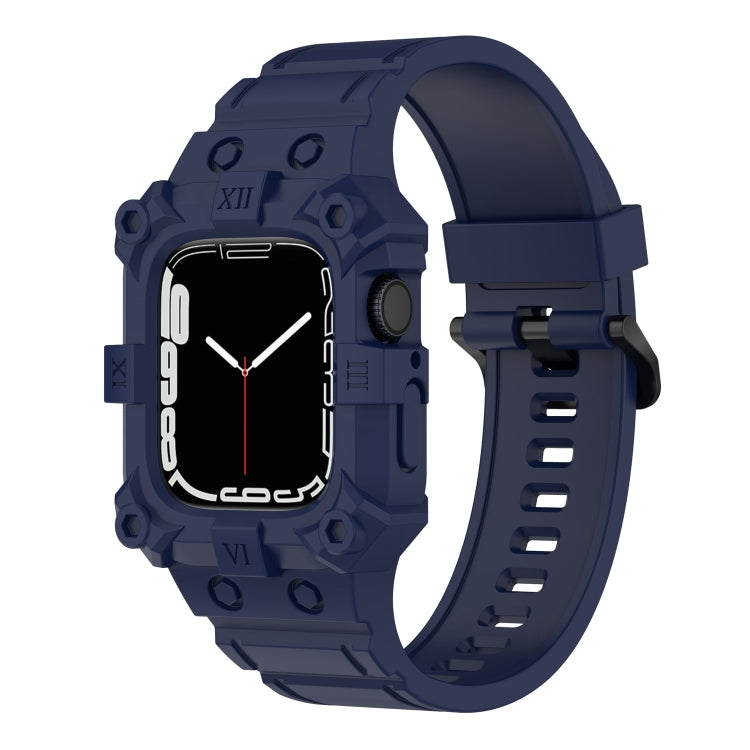 สายซิลิโคนแบบบูรณาการสำหรับ Apple Watch Series, 7 45มม. / 6&SE&5&4 44มม. / 3&2&1 42มม., 7 41มม. / 6&SE&5&4 40มม. / 3&2&1 38มม.