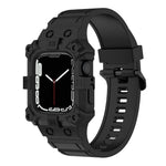 สายซิลิโคนแบบบูรณาการสำหรับ Apple Watch Series, 7 45มม. / 6&SE&5&4 44มม. / 3&2&1 42มม., 7 41มม. / 6&SE&5&4 40มม. / 3&2&1 38มม.