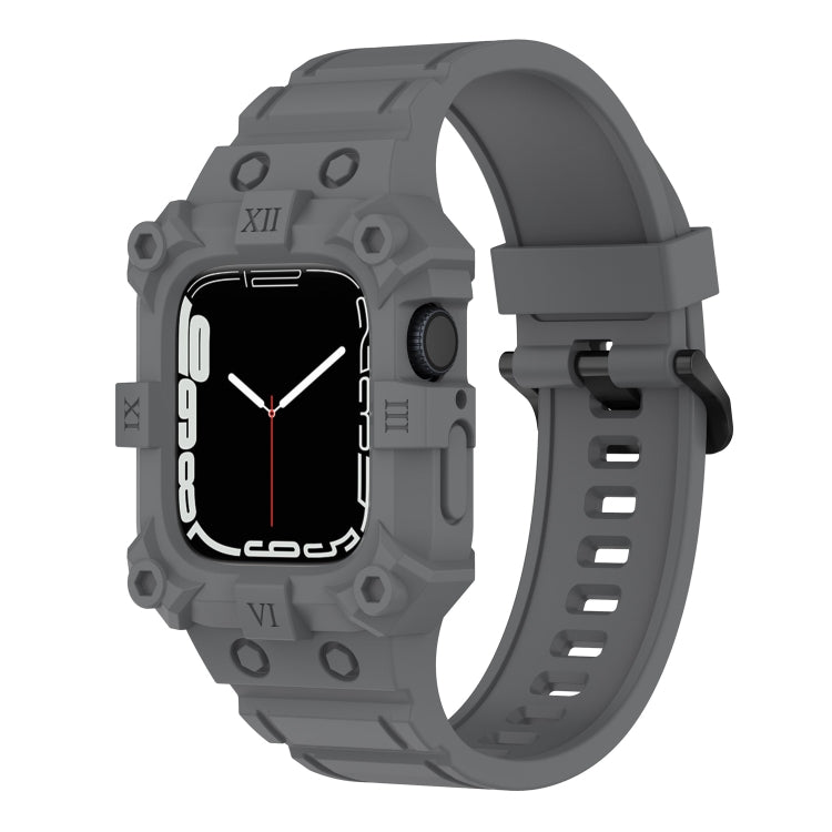 สายซิลิโคนแบบบูรณาการสำหรับ Apple Watch Series, 7 45มม. / 6&SE&5&4 44มม. / 3&2&1 42มม., 7 41มม. / 6&SE&5&4 40มม. / 3&2&1 38มม.