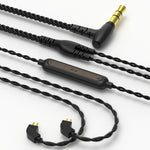 CVJ V2 สายหูฟังทองแดงบริสุทธิ์ 3.5 มม. แบบข้อศอกยาว 1.25 ม., 0.75 มม. ไม่มีไมค์, 0.78 มม. ไม่มีไมค์, 0.75 มม. พร้อมไมค์, 0.78 มม. พร้อมไมค์