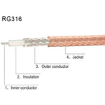 20cm Antenna Extension RG316 Coaxial Cable