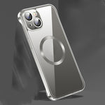 Frameless Glass CD MagSafe Case, For iPhone 14, For iPhone 14 Plus, For iPhone 14 Pro, For iPhone 14 Pro Max