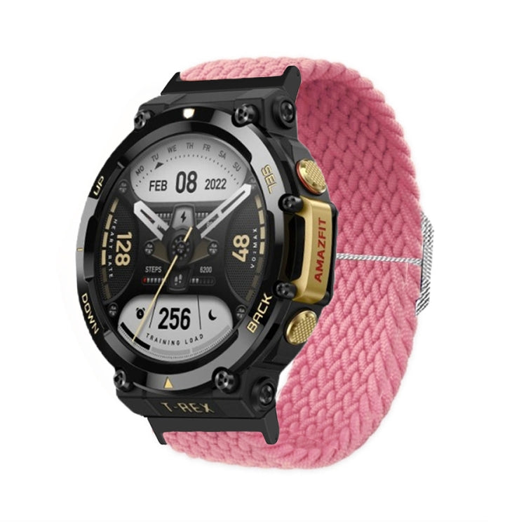 Adjustable Buckle Braided Nylon Watch Band, For Amazfit T-Rex 2