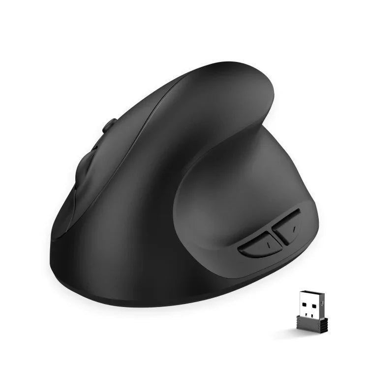 เมาส์เกมไร้สายแนวตั้งแบบสรีรศาสตร์ 2.4G X10, X10 (สีดำ), X10 (สีเทา)