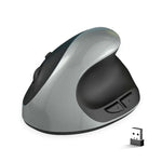 เมาส์เกมไร้สายแนวตั้งแบบสรีรศาสตร์ 2.4G X10, X10 (สีดำ), X10 (สีเทา)