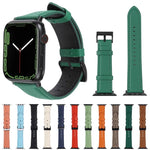 สายหนังลายลิ้นจี่ สำหรับ Apple Watch Series 7 ขนาด 45 มม. / 6&SE&5&4 ขนาด 44 มม. / 3&2&1 ขนาด 42 มม. 7 ขนาด 41 มม. / 6&SE&5&4 ขนาด 40 มม. / 3&2&1 ขนาด 38 มม.