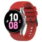 สายซิลิโคนลายหนัง สำหรับ Samsung Galaxy Watch5 / Watch5 Pro / Watch4