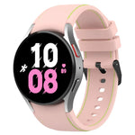 สายซิลิโคนลายหนัง สำหรับ Samsung Galaxy Watch5 / Watch5 Pro / Watch4