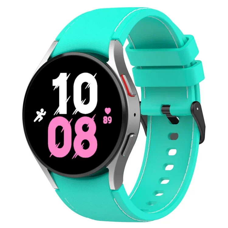 สายซิลิโคนลายหนัง สำหรับ Samsung Galaxy Watch5 / Watch5 Pro / Watch4