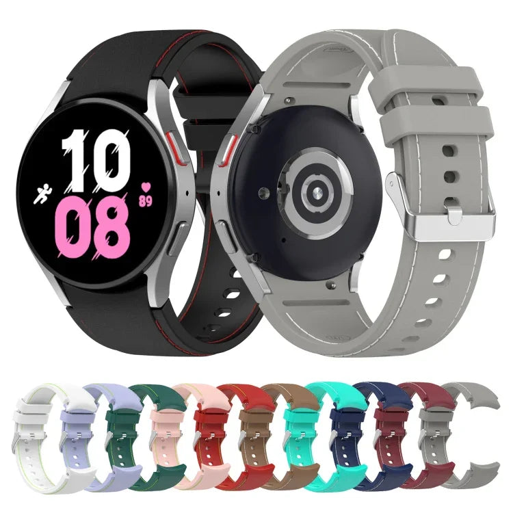 สายซิลิโคนลายหนังสากล สำหรับ Samsung Galaxy Watch5 / Watch5 Pro / Watch4
