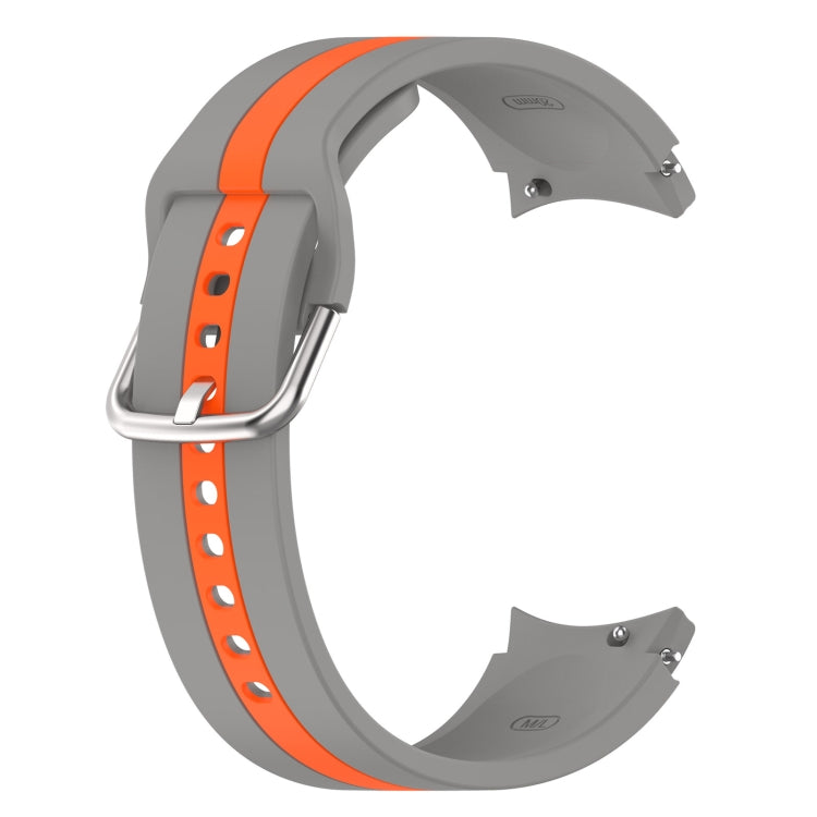 Two-color Stripe Silicone Watch Band, For Samsung Galaxy Watch5 / Watch5 Pro