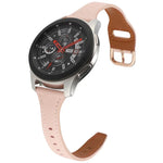 สายหนังแท้ขนาด 22 มม. แบบหัวเข็มขัดกลับด้าน สำหรับ Samsung Galaxy Watch3 / Huawei Watch GT3 Pro
