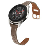 สายหนังแท้ขนาด 22 มม. แบบหัวเข็มขัดกลับด้าน สำหรับ Samsung Galaxy Watch3 / Huawei Watch GT3 Pro