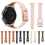 สายหนังแท้ขนาด 22 มม. แบบหัวเข็มขัดกลับด้าน สำหรับ Samsung Galaxy Watch3 / Huawei Watch GT3 Pro