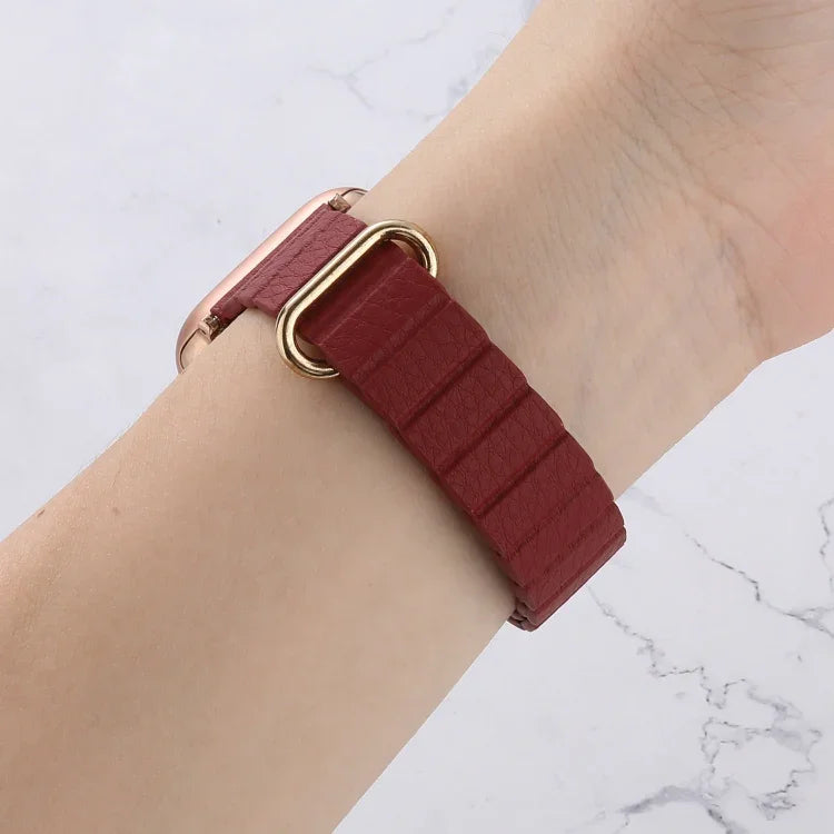 Reverse Buckle Magnetic Watch Band, For Apple Watch Series 8&7 45mm / SE 2&6&SE&5&4 44mm, For Apple Watch Series 8&7 41mm / SE 2&6&SE&5&4 40mm