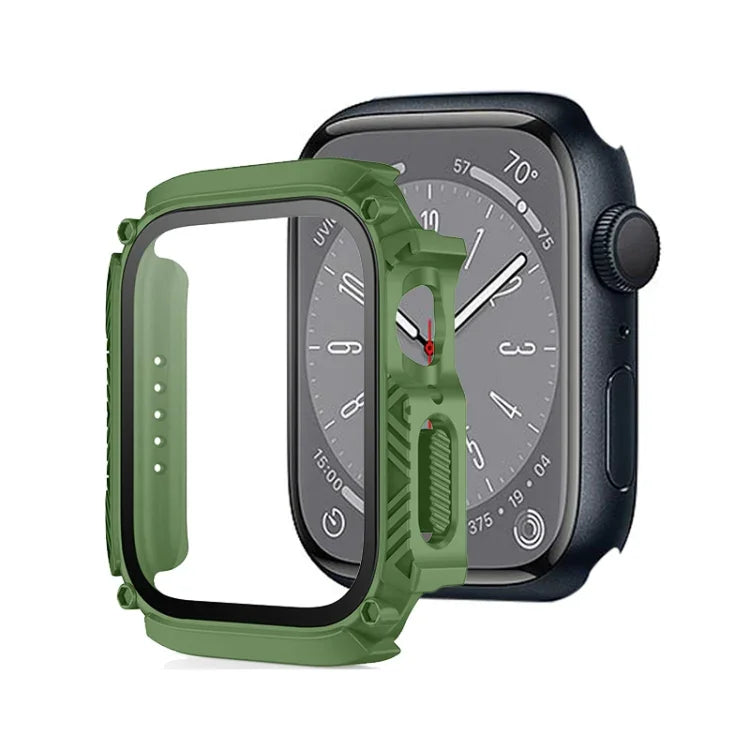 เคสกันน้ำแบบฟิล์มกระจกนิรภัยสำหรับหน้าจอ สำหรับ Apple Watch Series 9 / 8 / 7 ขนาด 45 มม. สำหรับ Apple Watch Series 9 / 8 / 7 ขนาด 41 มม.