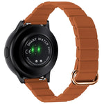 สายหนังขนาด 22 มม. แบบหัวเข็มขัดแม่เหล็ก สำหรับ Samsung Galaxy Watch3 ขนาด 45 มม.
