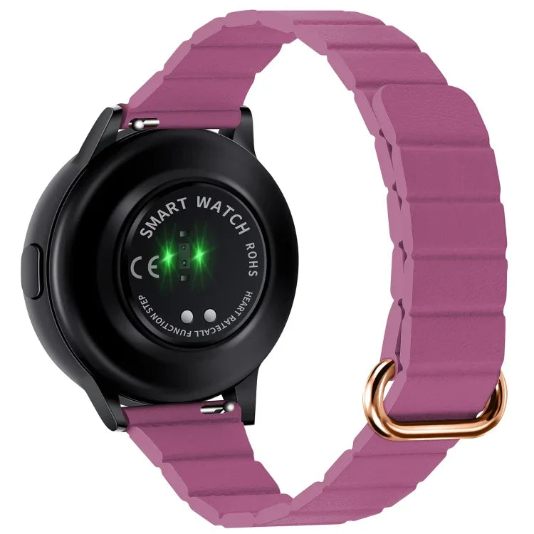 สายหนังขนาด 22 มม. แบบหัวเข็มขัดแม่เหล็ก สำหรับ Samsung Galaxy Watch3 ขนาด 45 มม.