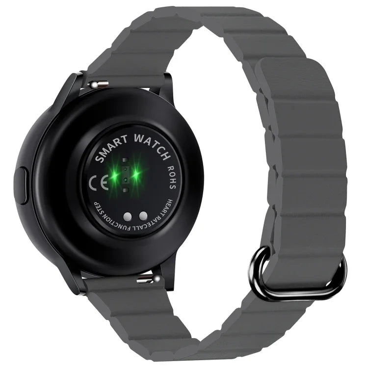 สายหนังขนาด 22 มม. แบบหัวเข็มขัดแม่เหล็ก สำหรับ Samsung Galaxy Watch3 ขนาด 45 มม.