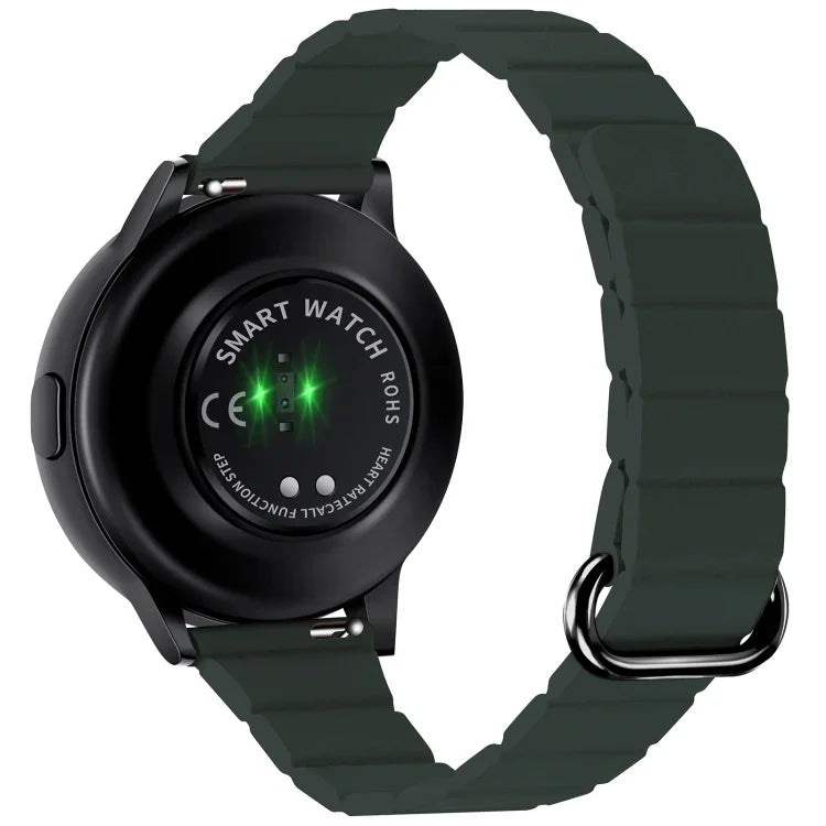 สายหนังขนาด 22 มม. แบบหัวเข็มขัดแม่เหล็ก สำหรับ Samsung Galaxy Watch3 ขนาด 45 มม.