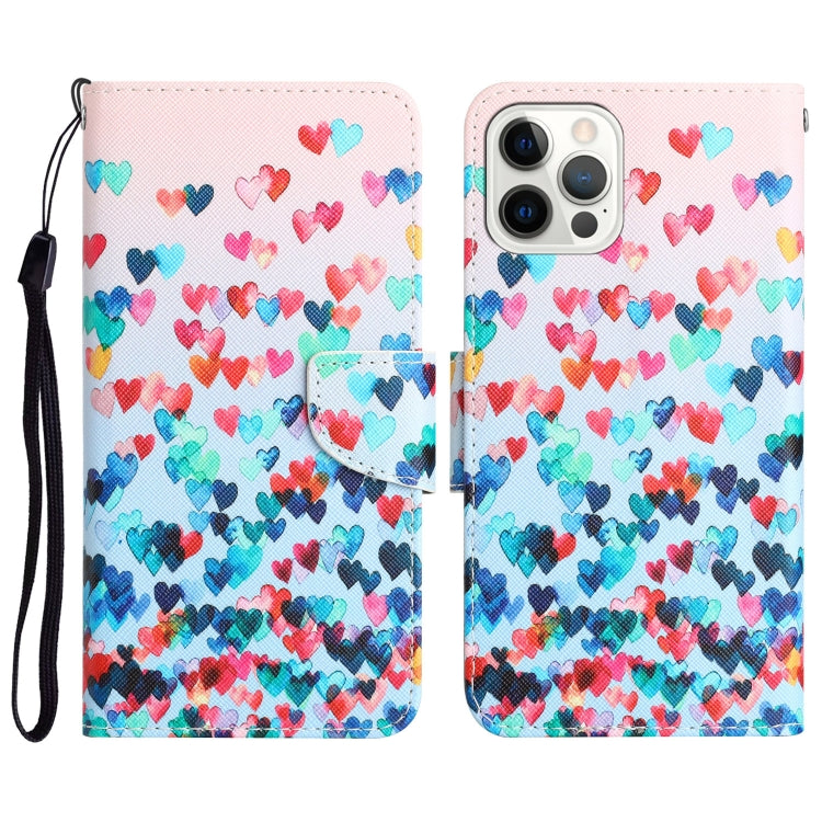 Colored Drawing Leather Phone Case, For iPhone 14 Pro Max, For iPhone 13, For iPhone 13 mini
