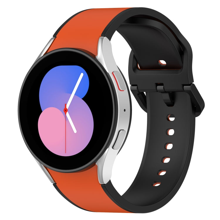สายรัดนาฬิกาซิลิโคนสองสี สำหรับ Samsung Galaxy Watch4 Classic 46mm / Watch4 44mm, สำหรับ Samsung Galaxy Watch4 Classic 42mm / Watch4 40mm, สำหรับ Samsung Galaxy Watch5 Pro / Watch5