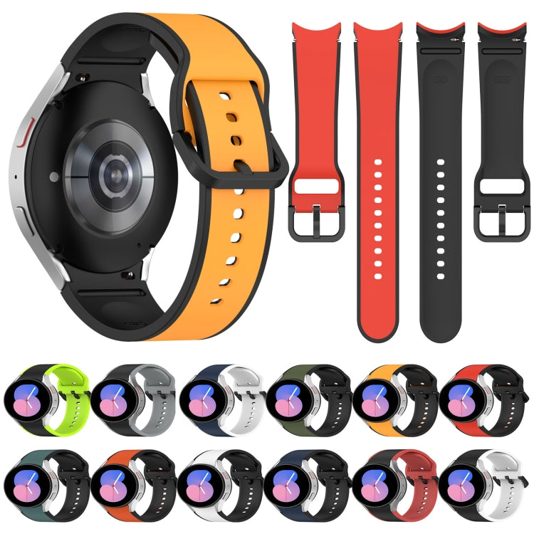สายรัดนาฬิกาซิลิโคนสองสี สำหรับ Samsung Galaxy Watch4 Classic 46mm / Watch4 44mm, สำหรับ Samsung Galaxy Watch4 Classic 42mm / Watch4 40mm, สำหรับ Samsung Galaxy Watch5 Pro / Watch5