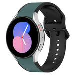 สายรัดนาฬิกาซิลิโคนสองสี สำหรับ Samsung Galaxy Watch4 Classic 46mm / Watch4 44mm, สำหรับ Samsung Galaxy Watch4 Classic 42mm / Watch4 40mm, สำหรับ Samsung Galaxy Watch5 Pro / Watch5