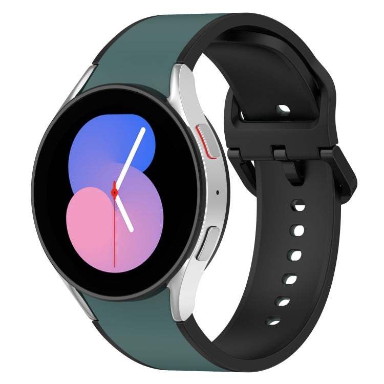 สายรัดนาฬิกาซิลิโคนสองสี สำหรับ Samsung Galaxy Watch4 Classic 46mm / Watch4 44mm, สำหรับ Samsung Galaxy Watch4 Classic 42mm / Watch4 40mm, สำหรับ Samsung Galaxy Watch5 Pro / Watch5
