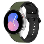 สายรัดนาฬิกาซิลิโคนสองสี สำหรับ Samsung Galaxy Watch4 Classic 46mm / Watch4 44mm, สำหรับ Samsung Galaxy Watch4 Classic 42mm / Watch4 40mm, สำหรับ Samsung Galaxy Watch5 Pro / Watch5