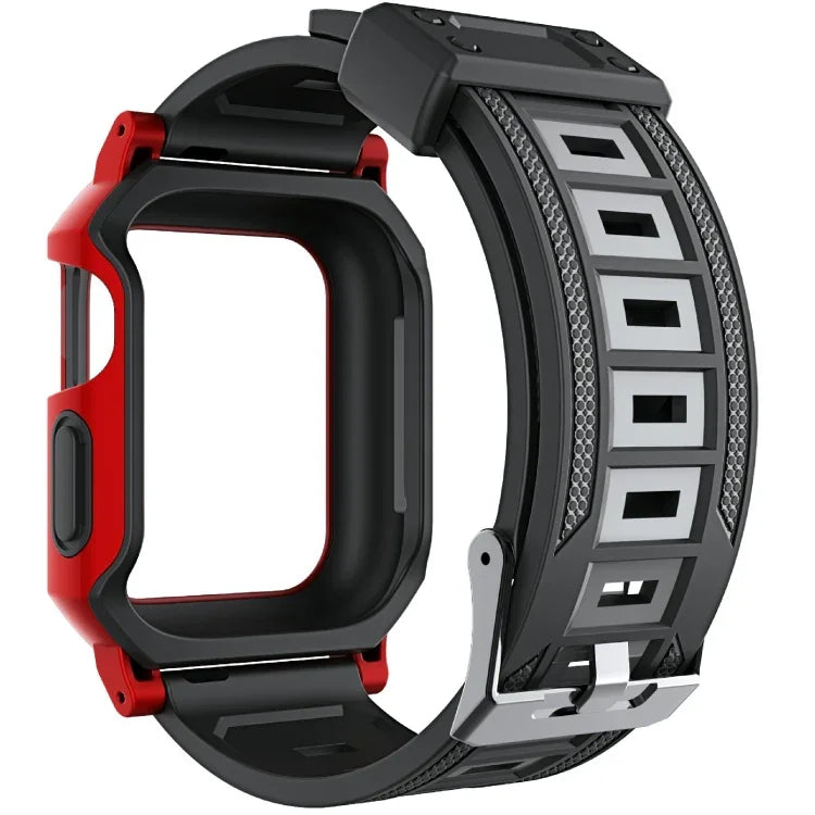 ชุดสายซิลิโคนสไตล์ทหาร + เคสนาฬิกา สำหรับ Apple Watch Series 9/8/7 ขนาด 45 มม. สำหรับ Apple Watch Series 9/8/7 ขนาด 41 มม.