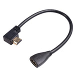 สายอะแดปเตอร์ HDMI ชายแบบข้อศอก 30ซม. HDL-03, มุมซ้าย, 90 องศา, 270 องศา