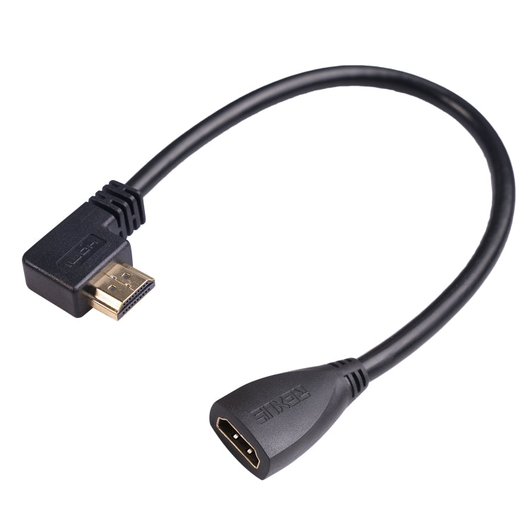 สายอะแดปเตอร์ HDMI ชายแบบข้อศอก 30ซม. HDL-03, มุมซ้าย, 90 องศา, 270 องศา