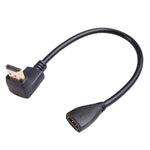 สายอะแดปเตอร์ HDMI ชายแบบข้อศอก 30ซม. HDL-03, มุมซ้าย, 90 องศา, 270 องศา