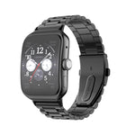 Three-bead Flat Buckle Stainless Steel Watch Band, For OPPO Watch 3 Pro, For OPPO Watch 3