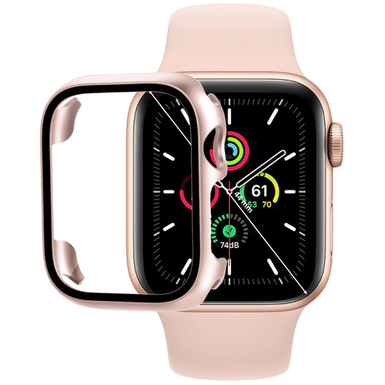 เคสใส่นาฬิกา PC พร้อมฟิล์มกระจกนิรภัย สำหรับ Apple Watch Series SE 3&SE 2&6&SE&5&4 44mm, สำหรับ Apple Watch Series SE 3&SE 2&6&SE&5&4 40mm
