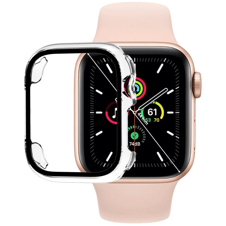 เคสใส่นาฬิกา PC พร้อมฟิล์มกระจกนิรภัย สำหรับ Apple Watch Series SE 3&SE 2&6&SE&5&4 44mm, สำหรับ Apple Watch Series SE 3&SE 2&6&SE&5&4 40mm
