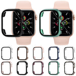เคสใส่นาฬิกา PC พร้อมฟิล์มกระจกนิรภัย สำหรับ Apple Watch Series SE 3&SE 2&6&SE&5&4 44mm, สำหรับ Apple Watch Series SE 3&SE 2&6&SE&5&4 40mm