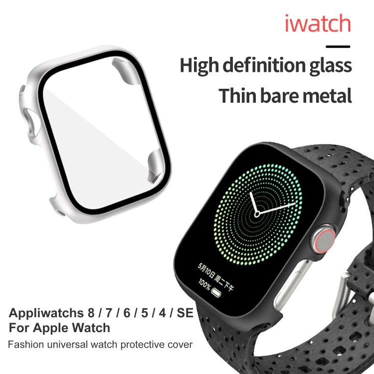เคสใส่นาฬิกา PC พร้อมฟิล์มกระจกนิรภัย สำหรับ Apple Watch Series SE 3&SE 2&6&SE&5&4 44mm, สำหรับ Apple Watch Series SE 3&SE 2&6&SE&5&4 40mm