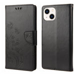 Butterfly Flower Pattern Flip Leather Phone Case, For iPhone 14, For iPhone 14 Plus, For iPhone 14 Pro, For iPhone 14 Pro Max
