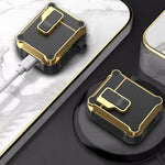 Wireless Earphone Eagle Electroplating Protective Case with Hook, For AirPods 1 / 2, For AirPods Pro, For AirPods 3
