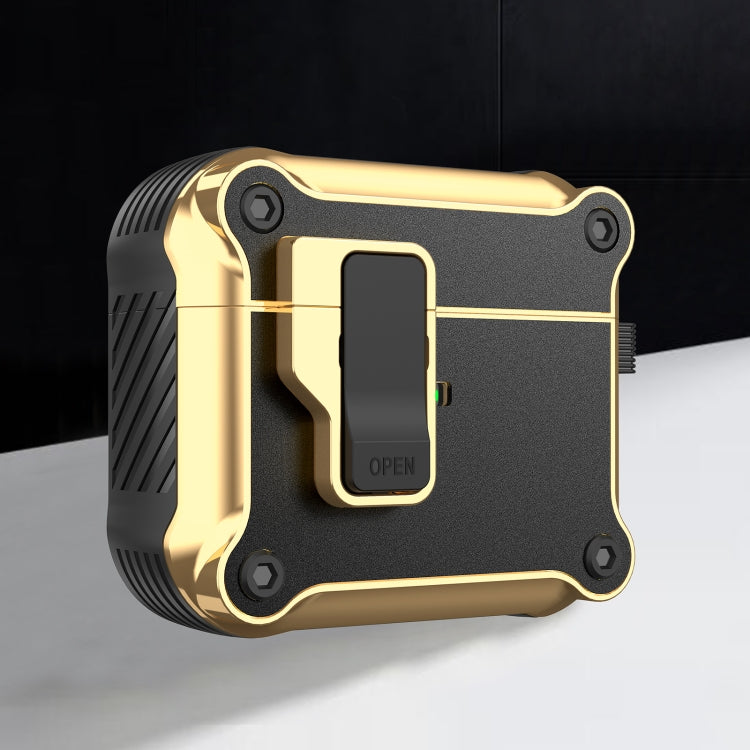 Wireless Earphone Eagle Electroplating Protective Case with Hook, For AirPods 1 / 2, For AirPods Pro, For AirPods 3