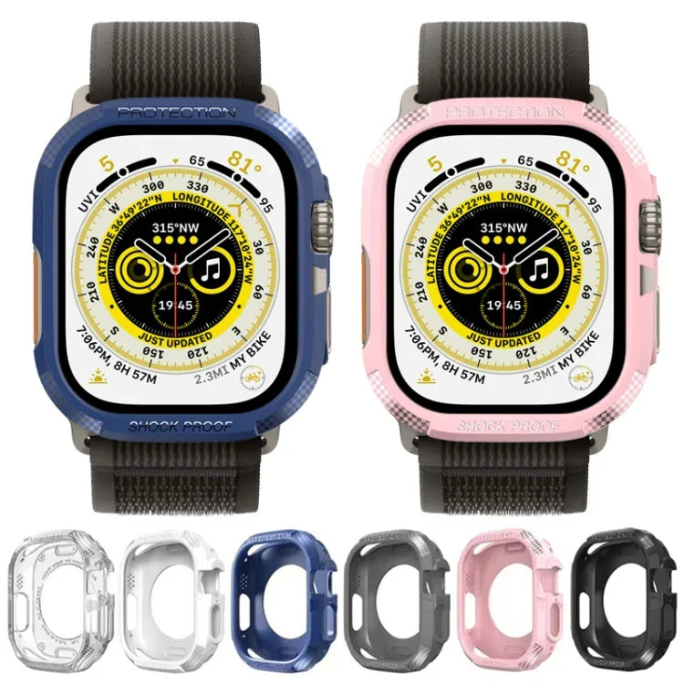 เคสกันกระแทก TPU คาร์บอนไฟเบอร์สามชั้น สำหรับ Apple Watch Ultra 3 / 2 / 1 49mm