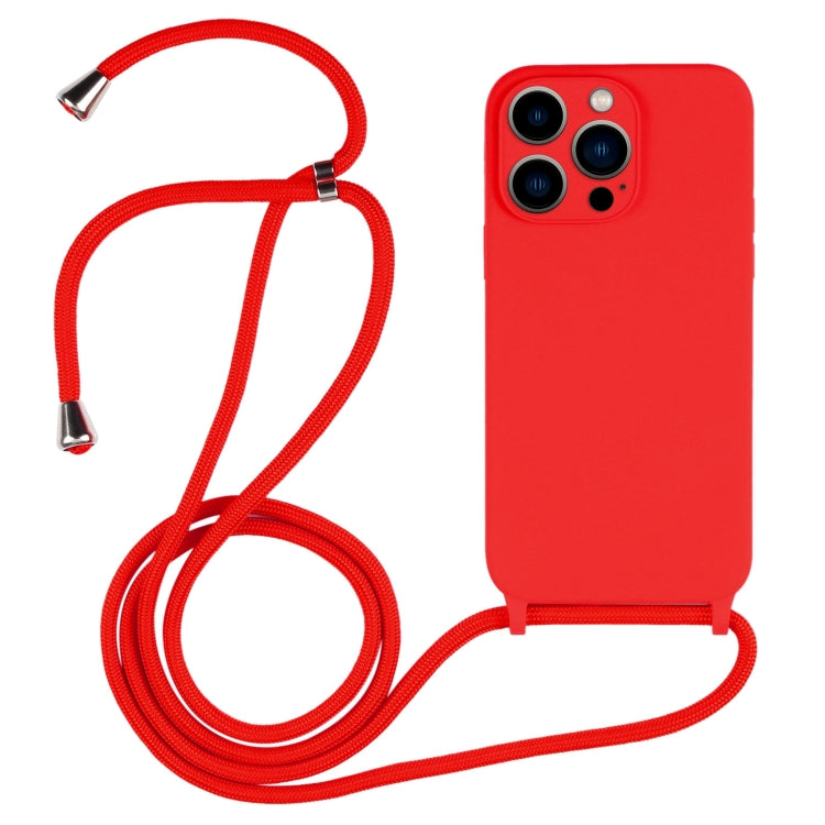 Crossbody Lanyard Liquid Silicone Case, For iPhone 13 Pro Max, For iPhone 12, For iPhone 12 Pro