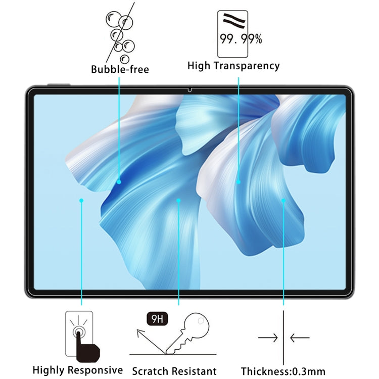 ฟิล์มกระจกนิรภัยกันระเบิด 9H 0.3 มม. 2 ชิ้น, สำหรับ Huawei MateBook E Go (2 ชิ้น), สำหรับ Lenovo Pad Pro 2022 11.2 นิ้ว / Tab P11 Pro Gen 2 11.2 (2 ชิ้น)