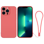 Silicone Phone Case with Wrist Strap, For iPhone 13 mini, For iPhone 13, For iPhone 13 Pro, For iPhone 13 Pro Max