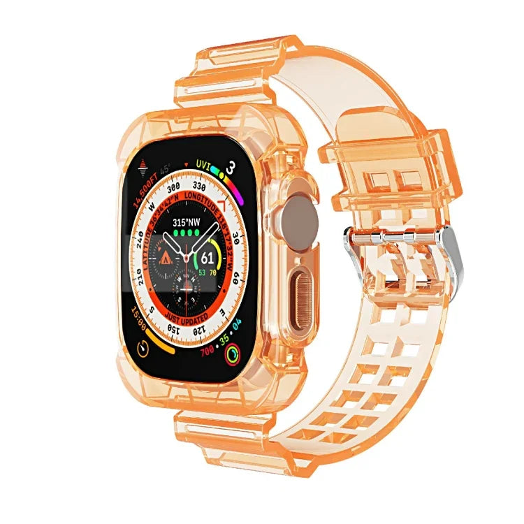 สายรัดนาฬิกา TPU โปร่งใสแบบบูรณาการ Glacier สำหรับ Apple Watch Ultra 49mm